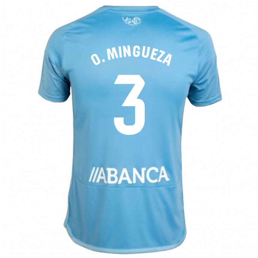 レディースフットボールオスカル・ミンゲサ#3青ホームシャツ2023/24ジャージーユニフォーム