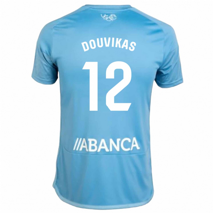 レディースフットボールタソス・ドゥヴィカス#12青ホームシャツ2023/24ジャージーユニフォーム