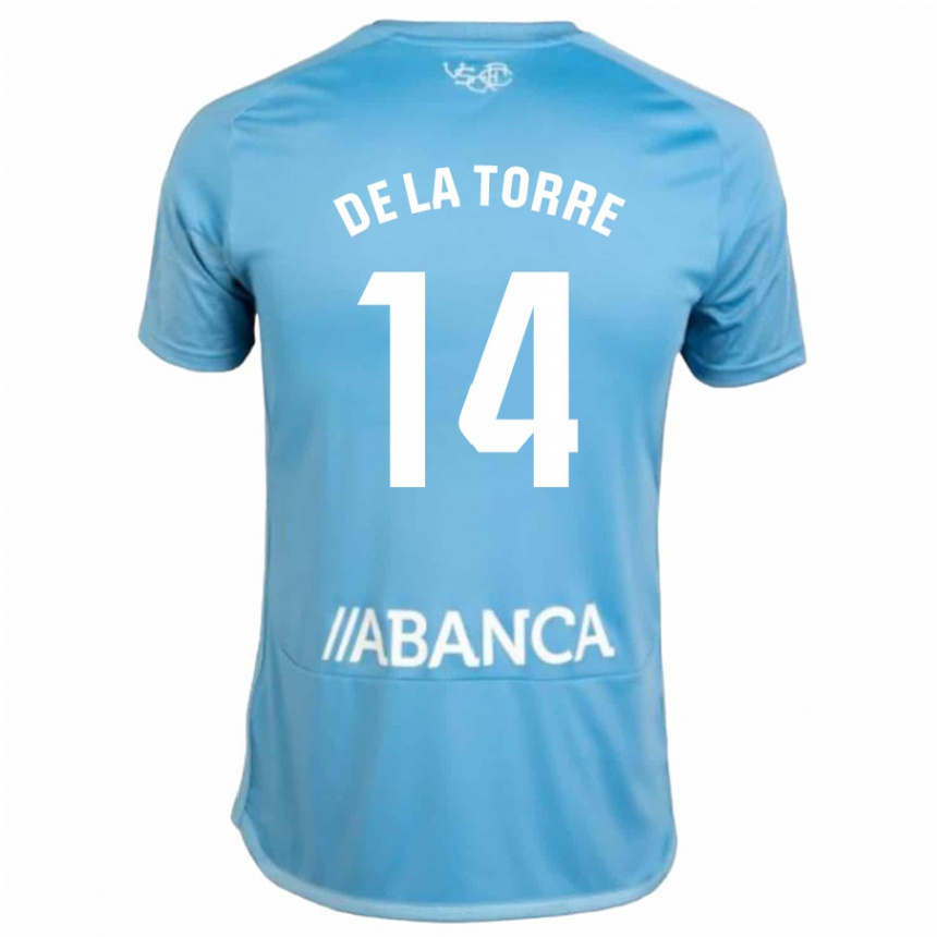 レディースフットボールルカ・デ・ラ・トレ#14青ホームシャツ2023/24ジャージーユニフォーム