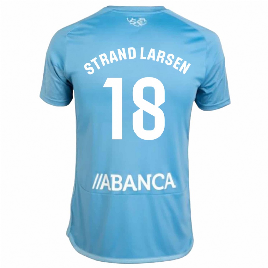 レディースフットボールヨルゲン・ストランド・ラーセン#18青ホームシャツ2023/24ジャージーユニフォーム