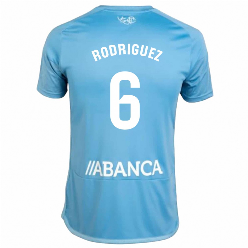 レディースフットボールダミアン・ロドリゲス・ソウサ#6青ホームシャツ2023/24ジャージーユニフォーム