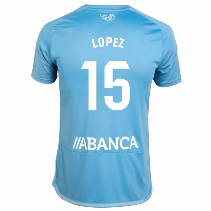 レディースフットボールフェルナンド・ロペス・ゴンサレス #15青ホームシャツ2023/24ジャージーユニフォーム