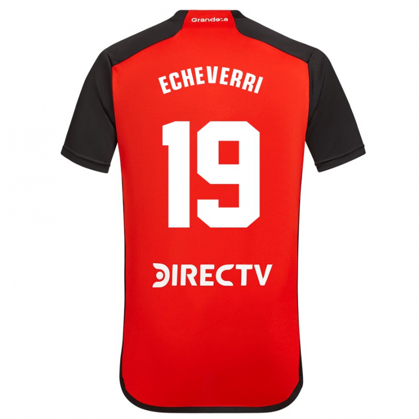 レディースフットボールクラウディオ・エチェベリ#19赤アウェイシャツ2023/24ジャージーユニフォーム