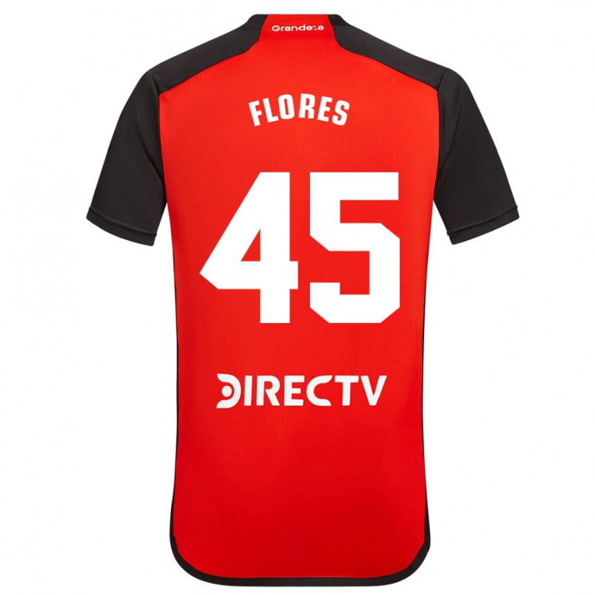 レディースフットボールホアキン・フローレス#45赤アウェイシャツ2023/24ジャージーユニフォーム