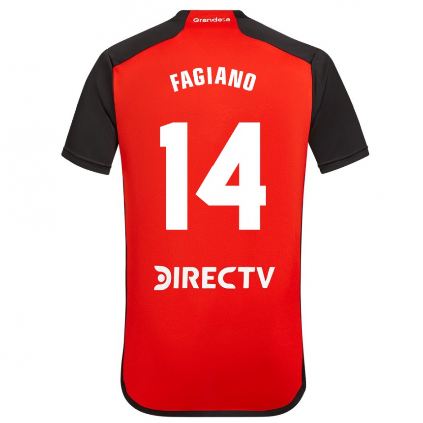 レディースフットボールパロマ・ファジアーノ#14赤アウェイシャツ2023/24ジャージーユニフォーム