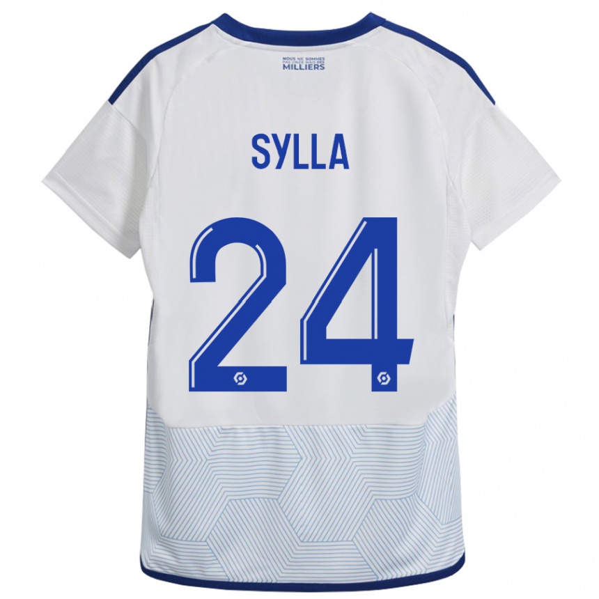 レディースフットボールアバカル・シラ#24白アウェイシャツ2023/24ジャージーユニフォーム