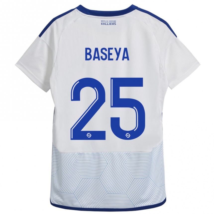 レディースフットボールスティーブン・バセヤ#25白アウェイシャツ2023/24ジャージーユニフォーム
