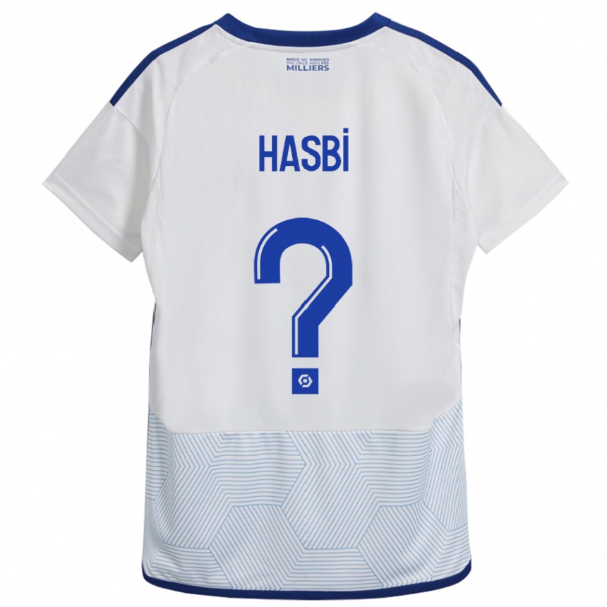 レディースフットボールワリド・ハサビ#0白アウェイシャツ2023/24ジャージーユニフォーム