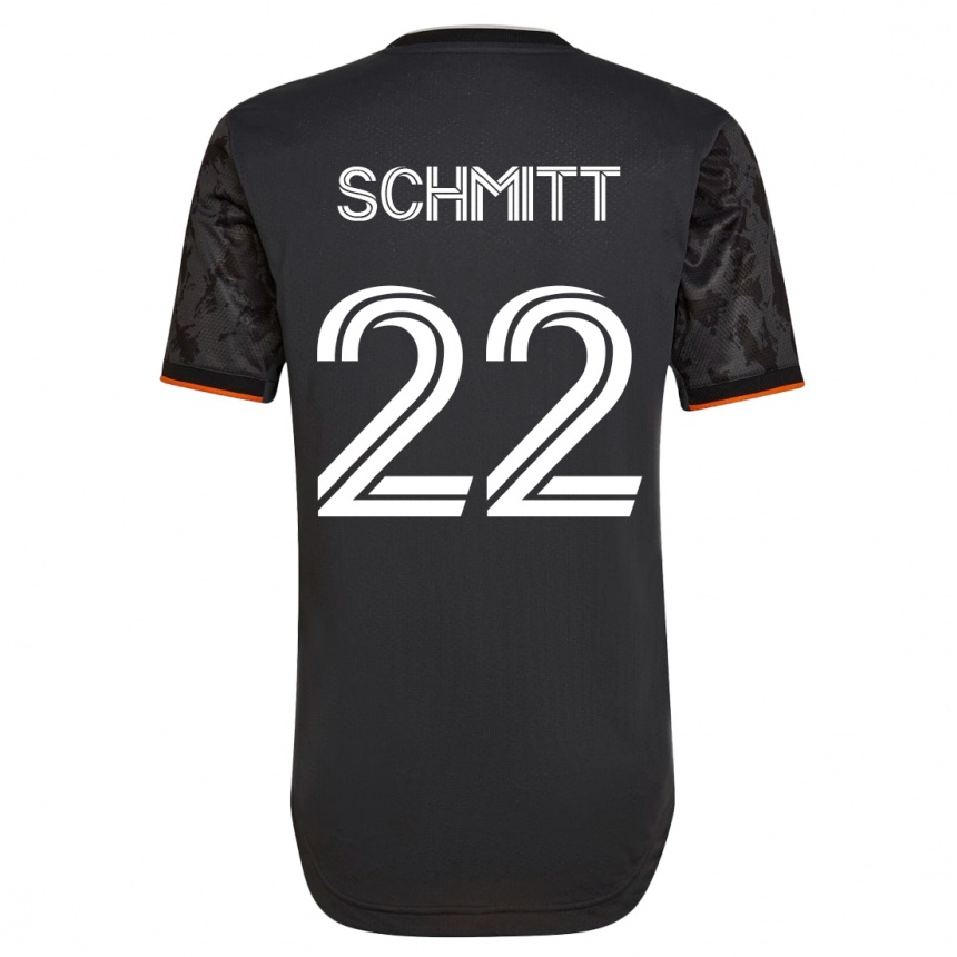レディースフットボールテイト・シュミット#22黒アウェイシャツ2023/24ジャージーユニフォーム
