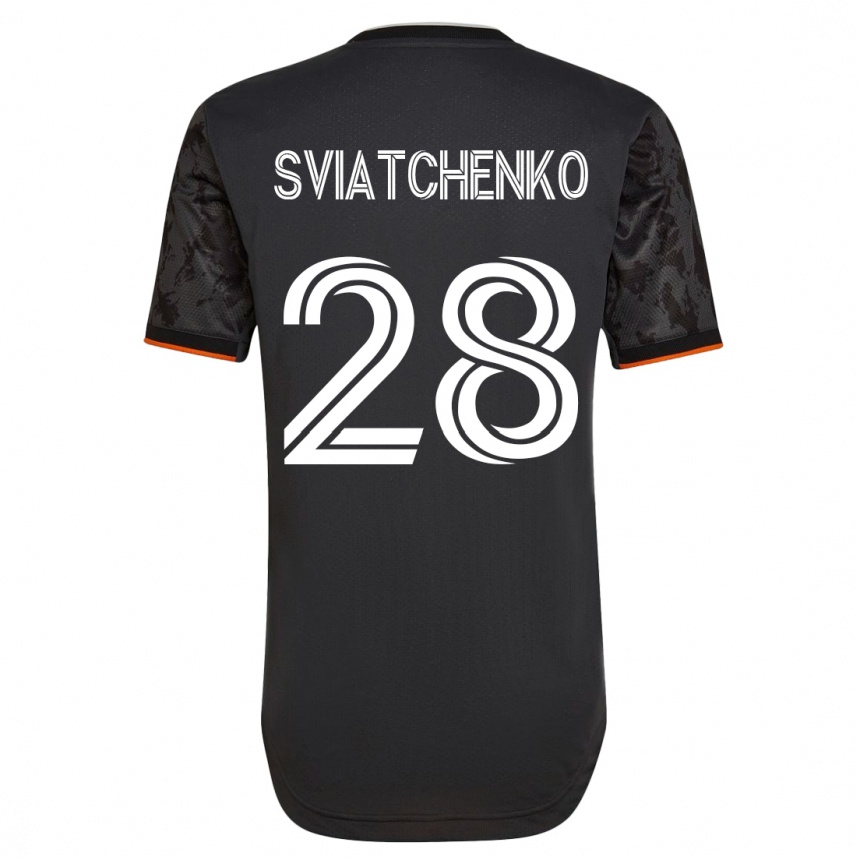 レディースフットボールエリック・スヴィアチェンコ#28黒アウェイシャツ2023/24ジャージーユニフォーム