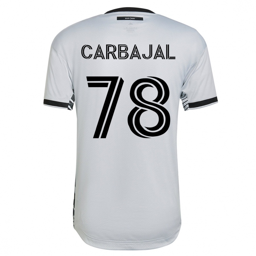 レディースフットボールセバスティアン・カルバハル#78白アウェイシャツ2023/24ジャージーユニフォーム