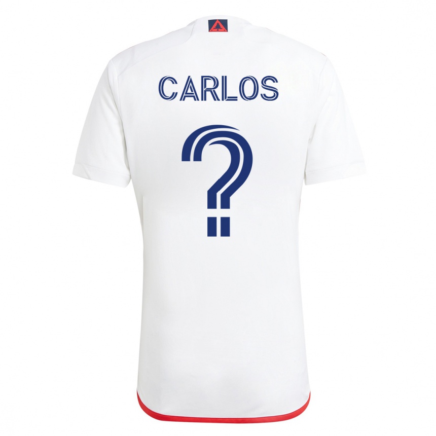 レディースフットボールクリスチャン・カルロス#0赤、白アウェイシャツ2023/24ジャージーユニフォーム