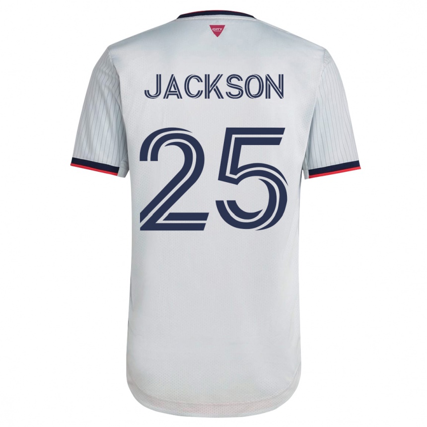 レディースフットボールアジエル・ジャクソン#25白アウェイシャツ2023/24ジャージーユニフォーム