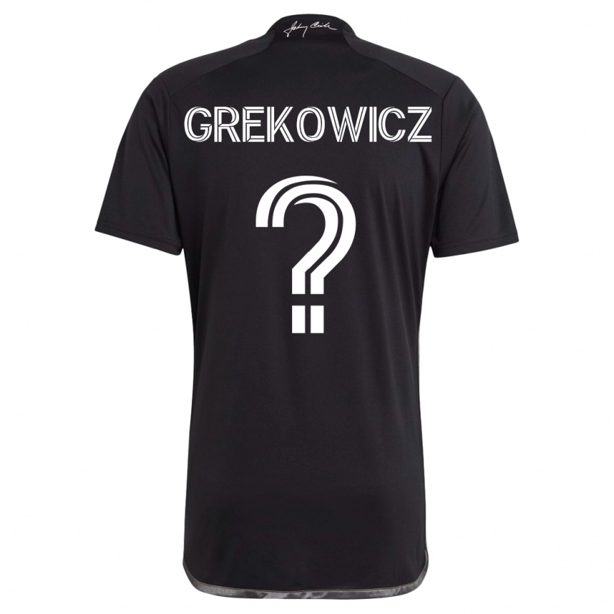 レディースフットボールジェイコブ・グレコヴィチ#0黒アウェイシャツ2023/24ジャージーユニフォーム