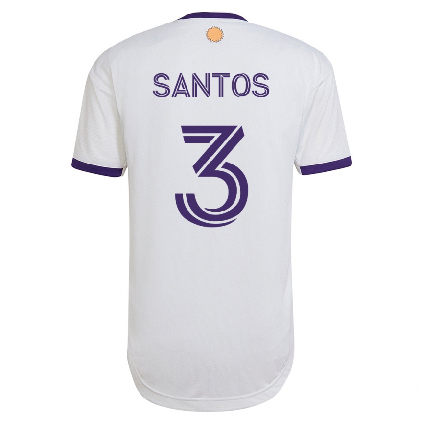 レディースフットボールラファエル・サントス#3白アウェイシャツ2023/24ジャージーユニフォーム
