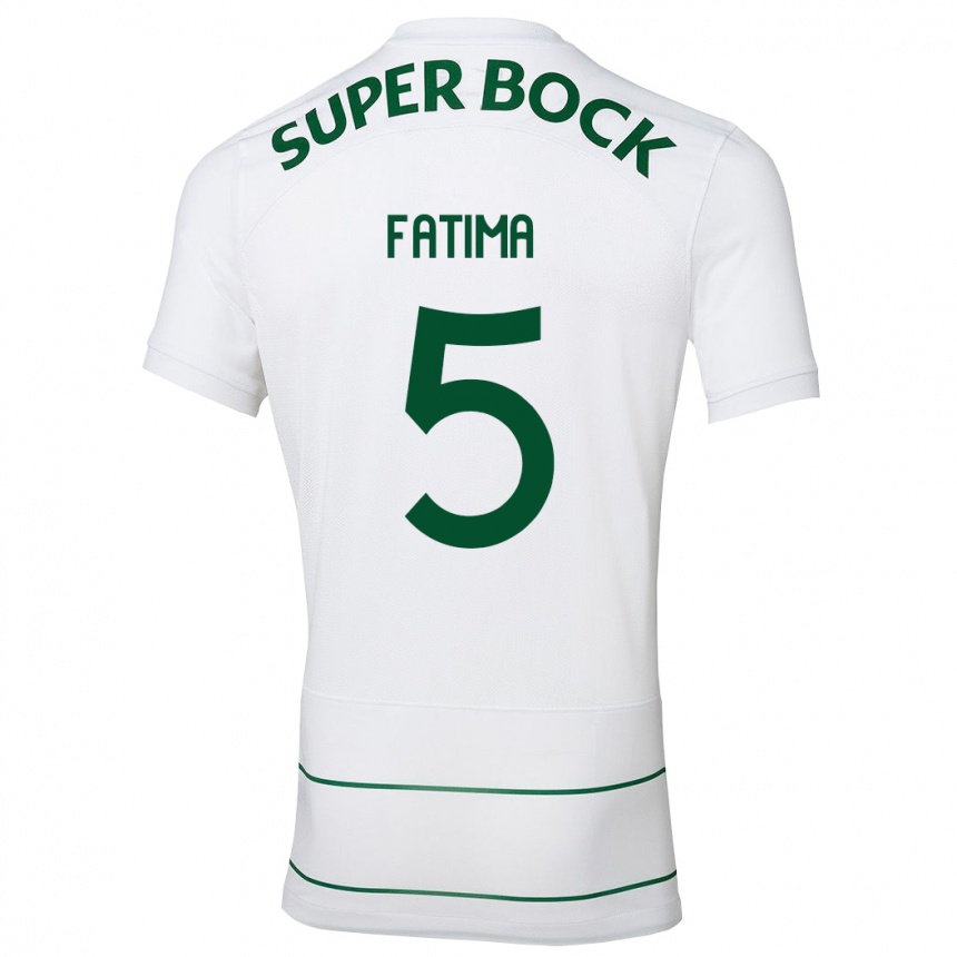 レディースフットボールフランシスカ・ファティマ・アキーノ・ドゥトラ#5白アウェイシャツ2023/24ジャージーユニフォーム
