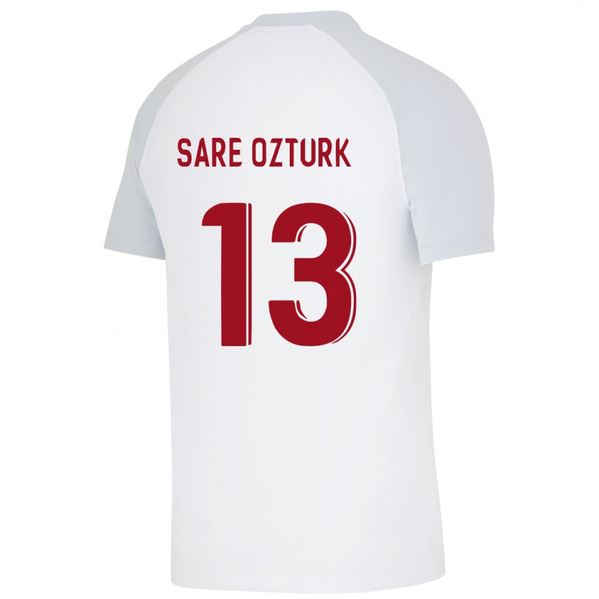 レディースフットボールファトマ サレ オズテュルク#13白アウェイシャツ2023/24ジャージーユニフォーム