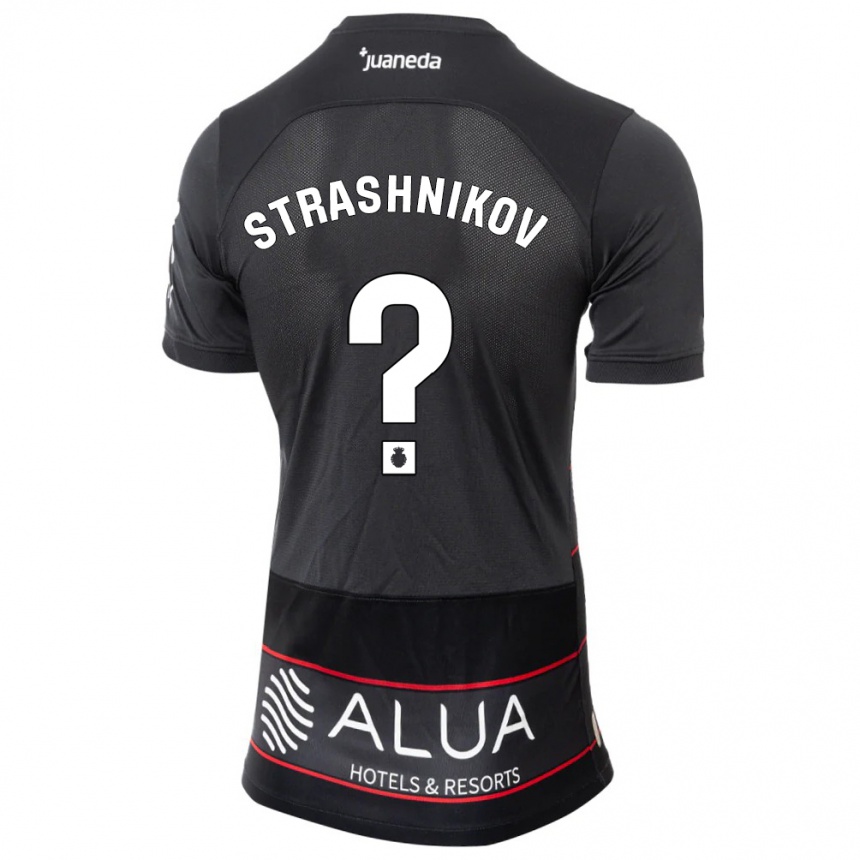 レディースフットボールニコライ・ストラシニコフ#0黒アウェイシャツ2023/24ジャージーユニフォーム