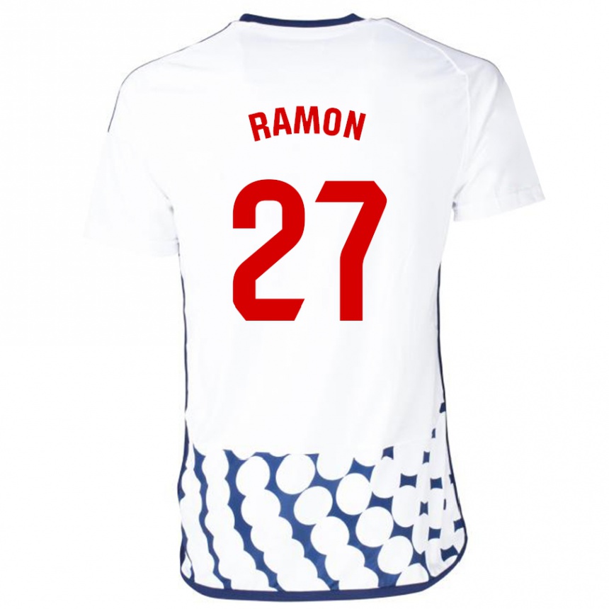 レディースフットボールパブロ・ラモン#27白アウェイシャツ2023/24ジャージーユニフォーム