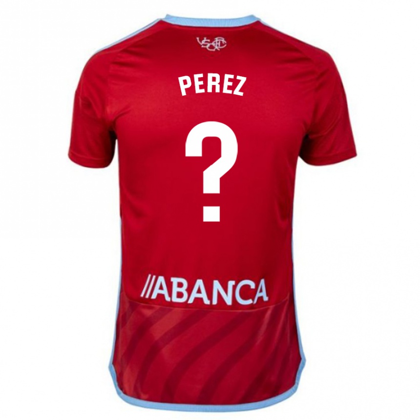 レディースフットボールイバン・ペレス・ムニョス#0赤アウェイシャツ2023/24ジャージーユニフォーム