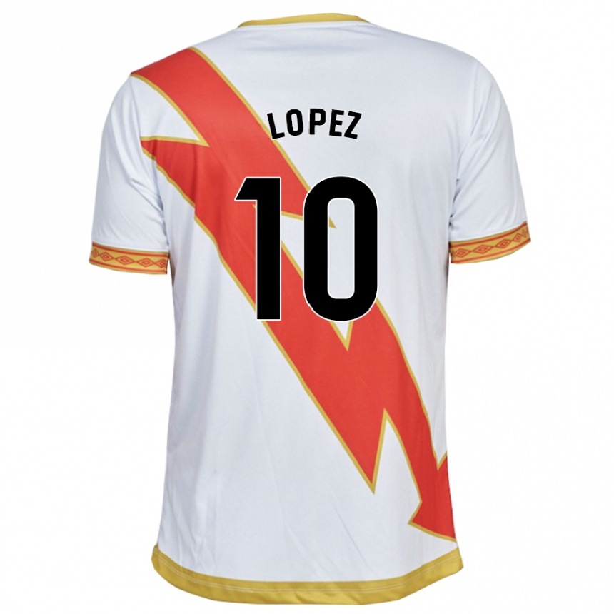 キッズフットボールアシエル・ロペス#10白ホームシャツ2023/24ジャージーユニフォーム