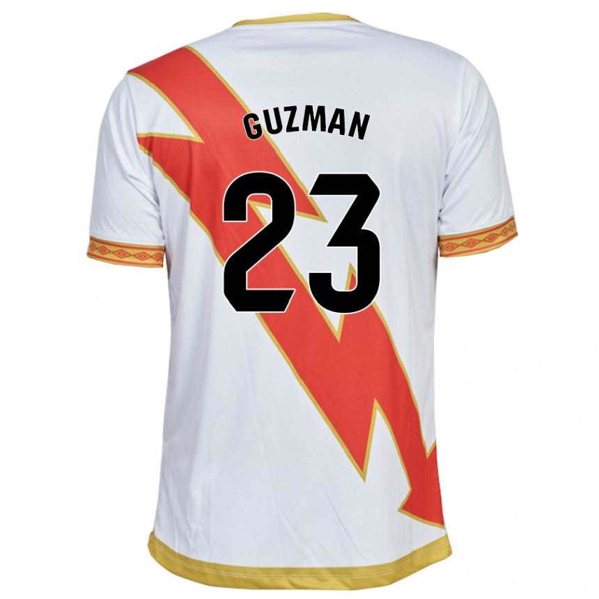 キッズフットボールミゲル・グスマン#23白ホームシャツ2023/24ジャージーユニフォーム