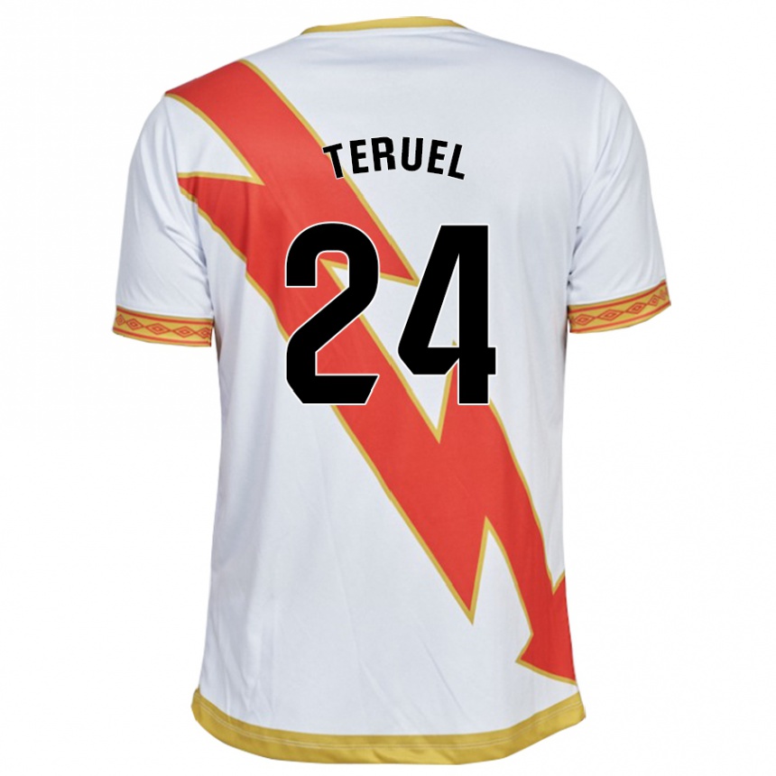 キッズフットボールラウラ・テルエル・モンテーロ#24白ホームシャツ2023/24ジャージーユニフォーム