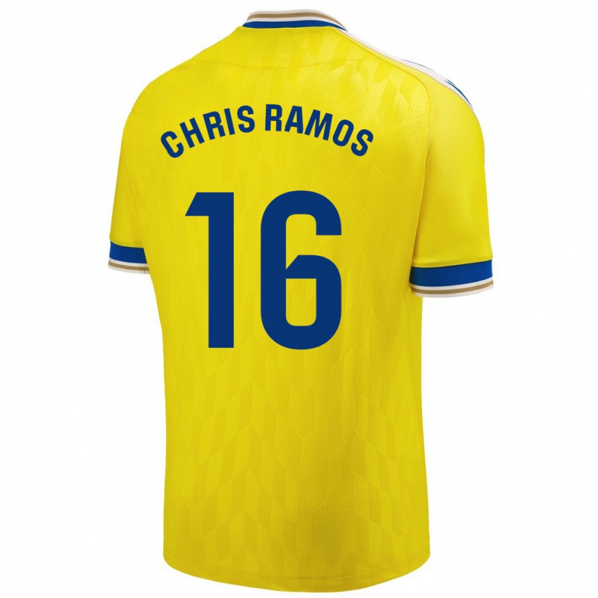 キッズフットボールクリス・ラモス#16イエローホームシャツ2023/24ジャージーユニフォーム