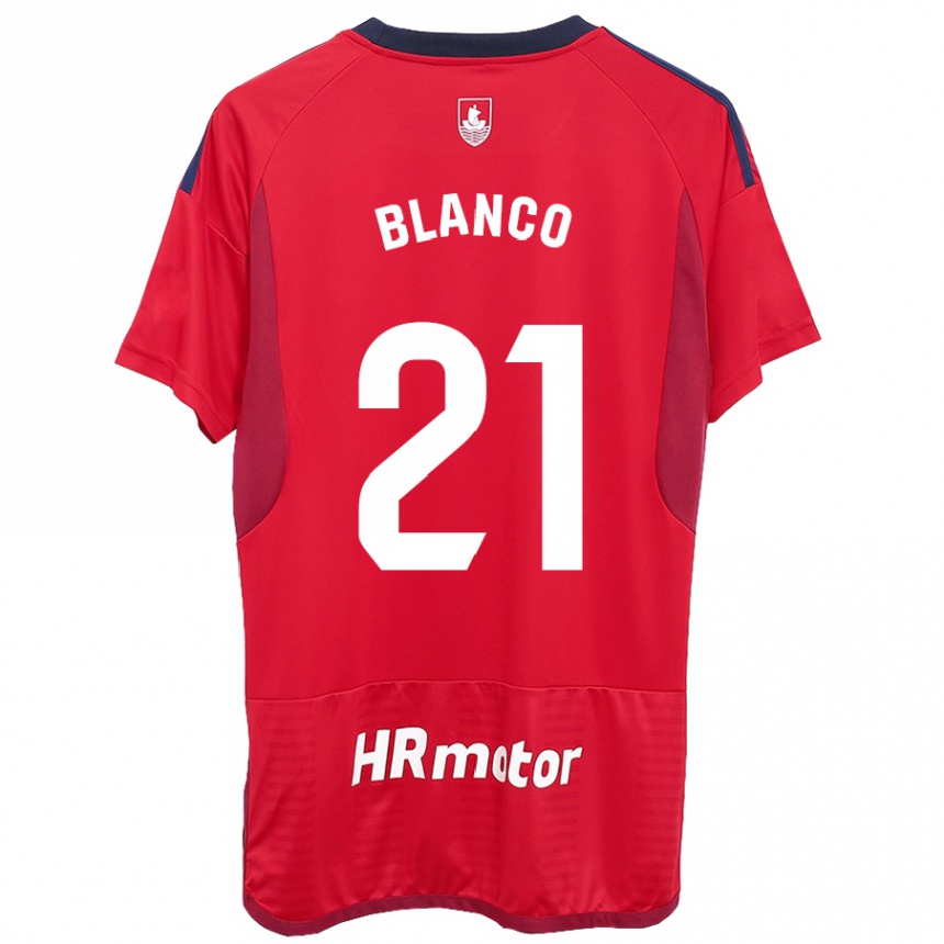 キッズフットボールアレクシア・ブランコ・リャクーノ#21赤ホームシャツ2023/24ジャージーユニフォーム