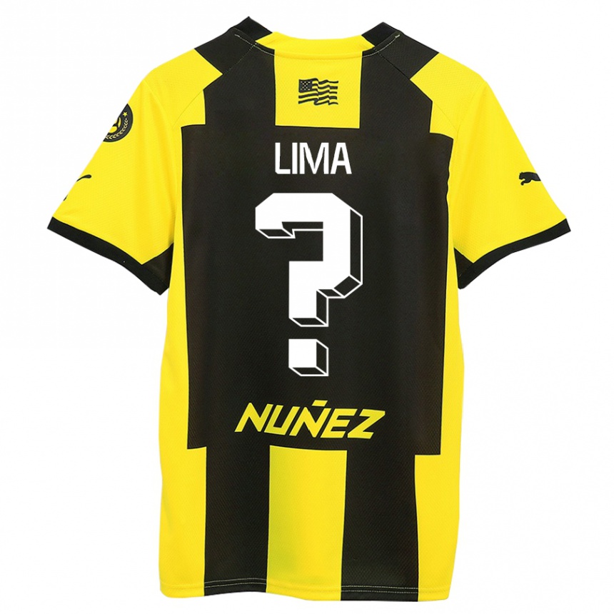キッズフットボールジョナサン・リマ#0黄 黒ホームシャツ2023/24ジャージーユニフォーム