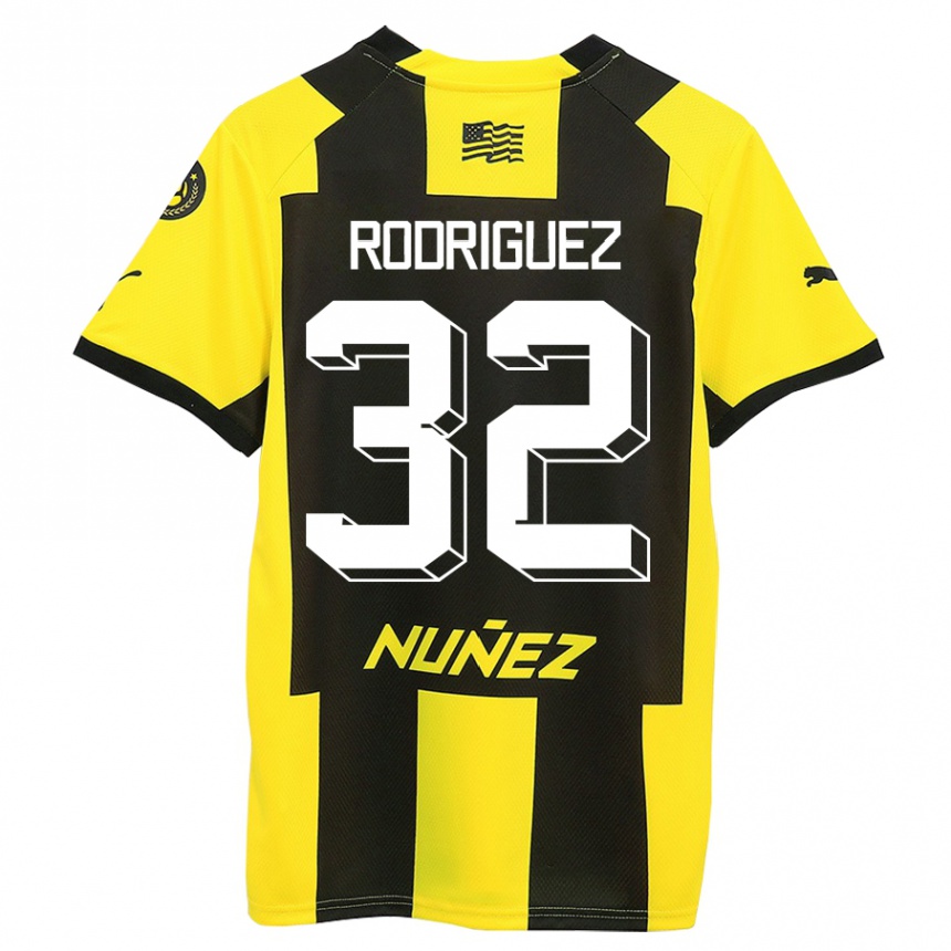 キッズフットボールランダル・ロドリゲス#32黄 黒ホームシャツ2023/24ジャージーユニフォーム