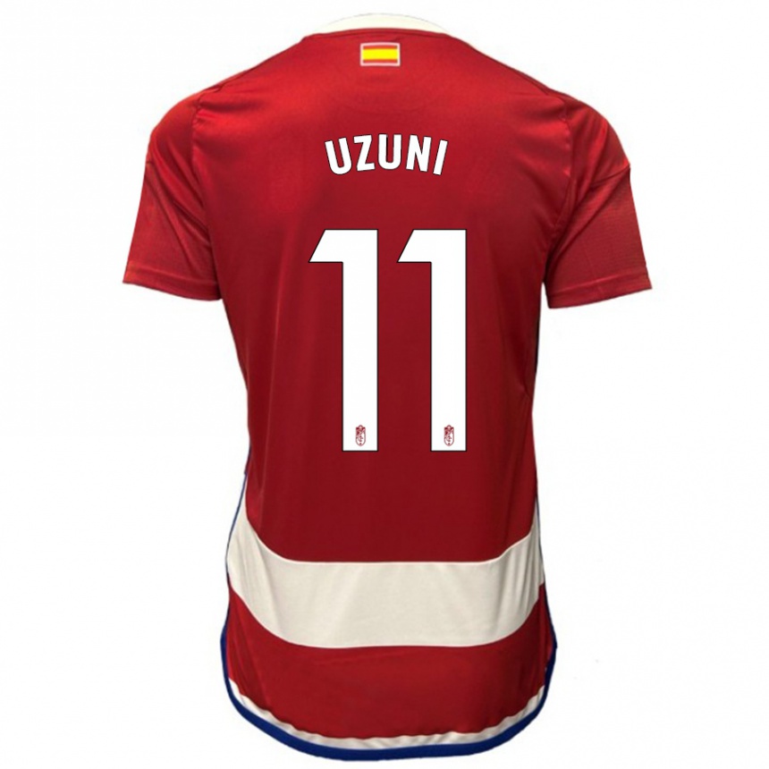 キッズフットボールミルト・ウズニ#11赤ホームシャツ2023/24ジャージーユニフォーム