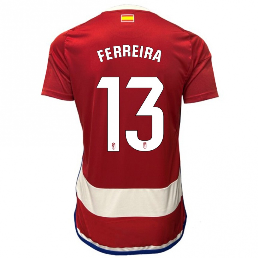 キッズフットボールアンドレ・フェレイラ#13赤ホームシャツ2023/24ジャージーユニフォーム