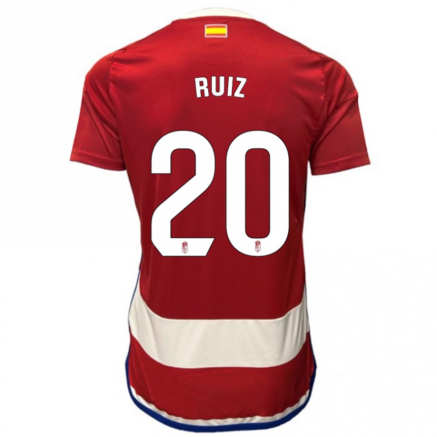 キッズフットボールセルヒオ・ルイス#20赤ホームシャツ2023/24ジャージーユニフォーム