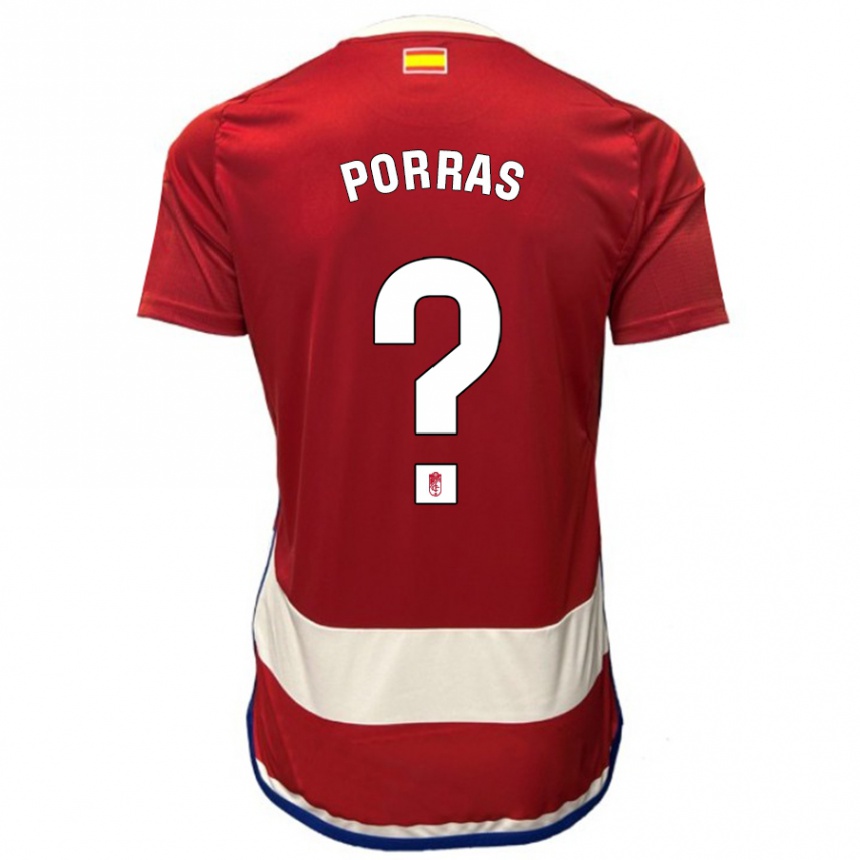 キッズフットボールクリスティアン・ポラス#0赤ホームシャツ2023/24ジャージーユニフォーム