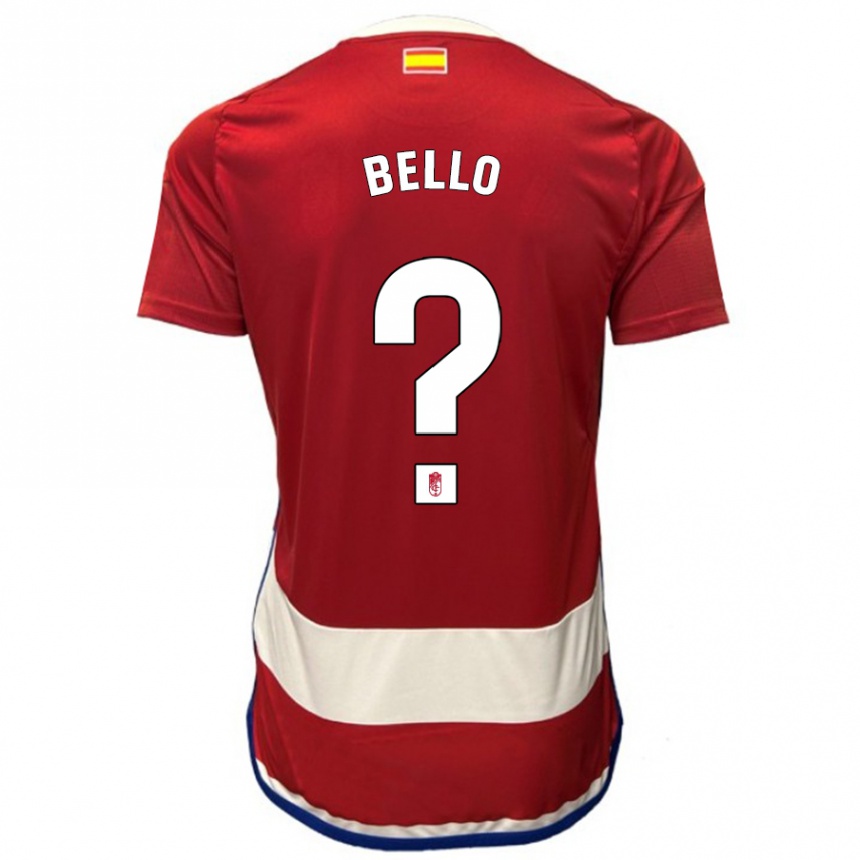 キッズフットボールエゴーサ・オーガスティーン・ベロ#0赤ホームシャツ2023/24ジャージーユニフォーム