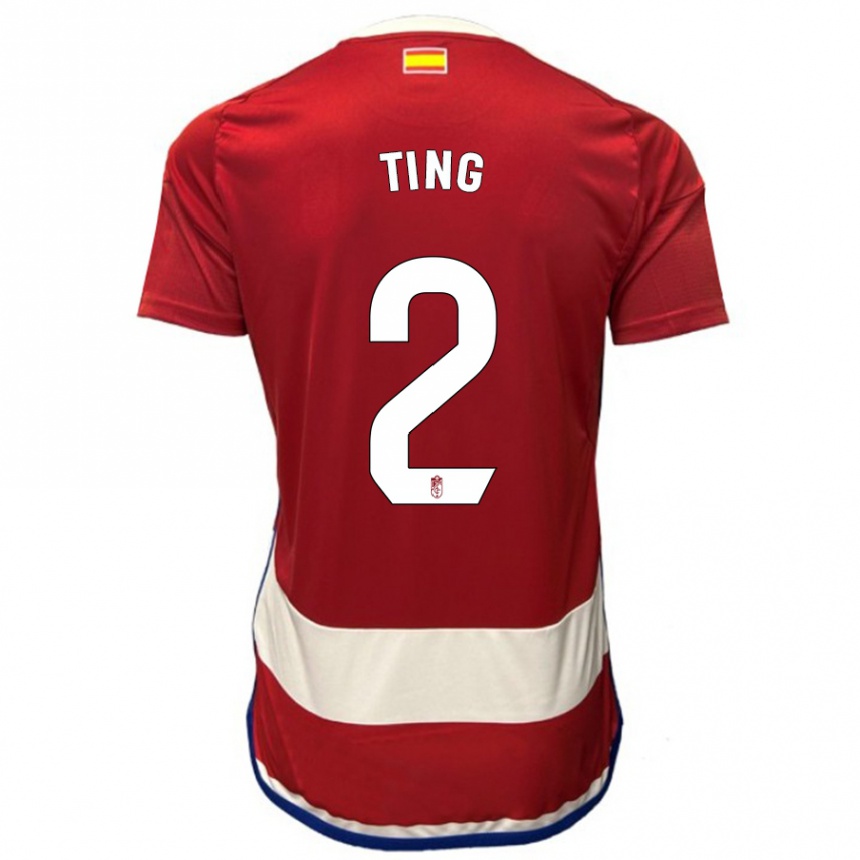 キッズフットボール×イエッティング#2赤ホームシャツ2023/24ジャージーユニフォーム