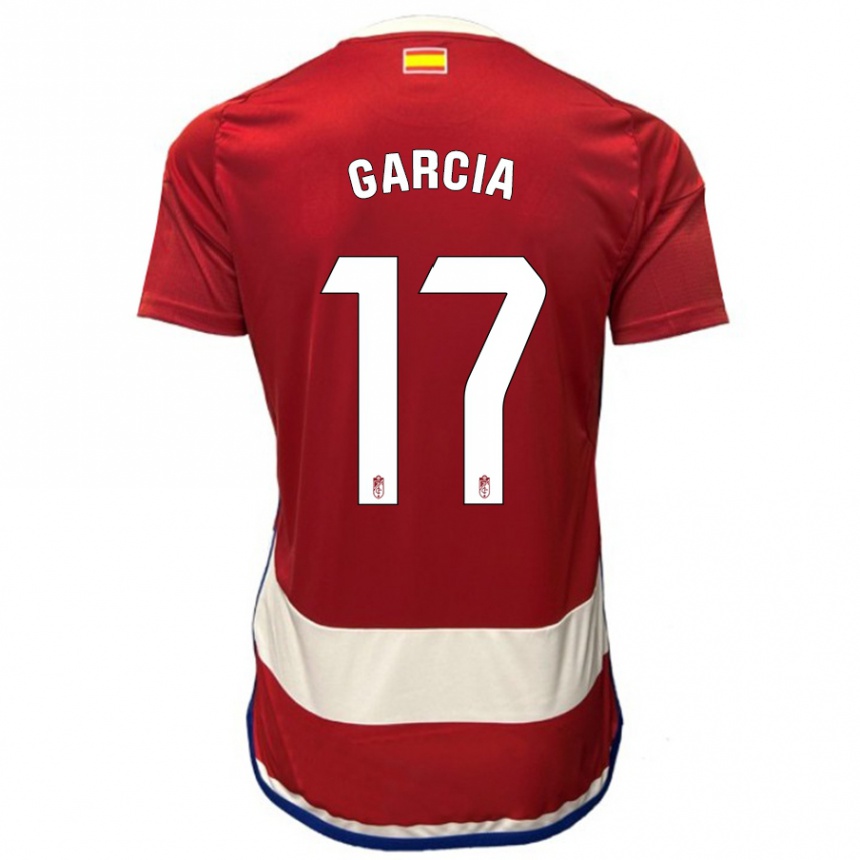 キッズフットボールナイマ・ガルシア#17赤ホームシャツ2023/24ジャージーユニフォーム