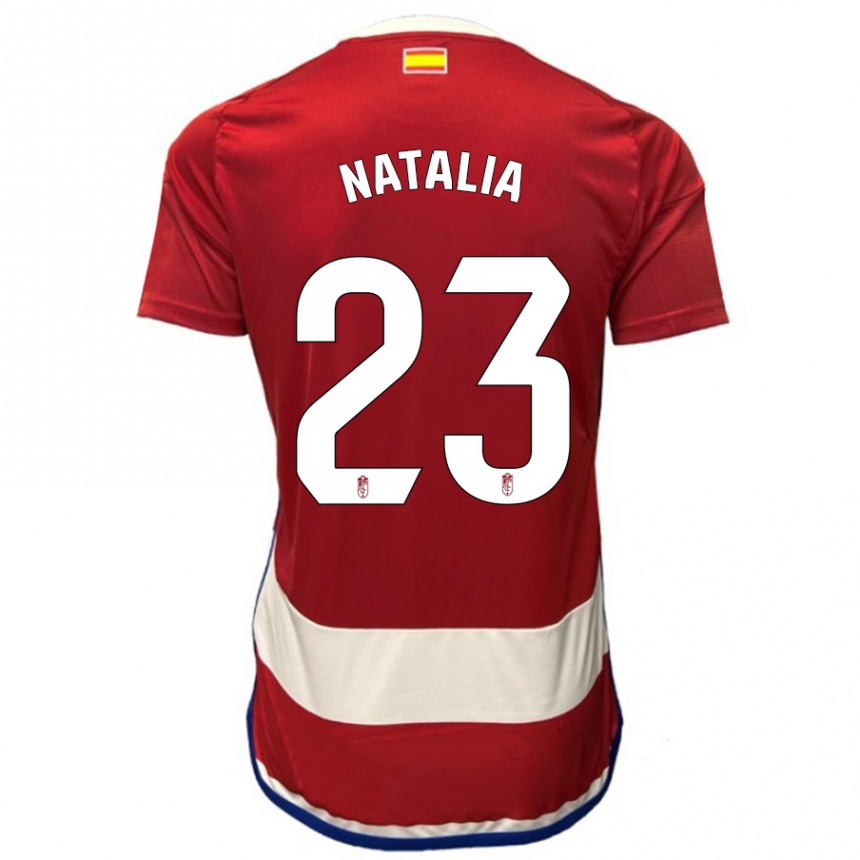 キッズフットボールナタリア#23赤ホームシャツ2023/24ジャージーユニフォーム