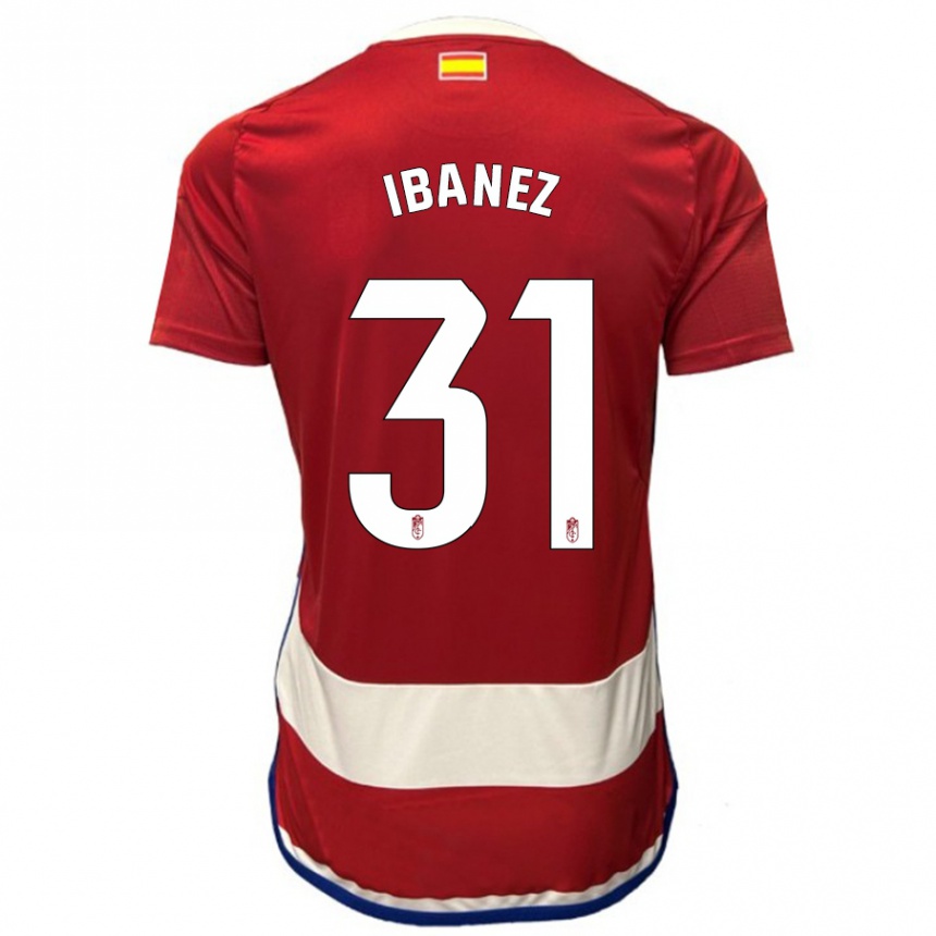 キッズフットボールアルバ・アイバネス#31赤ホームシャツ2023/24ジャージーユニフォーム