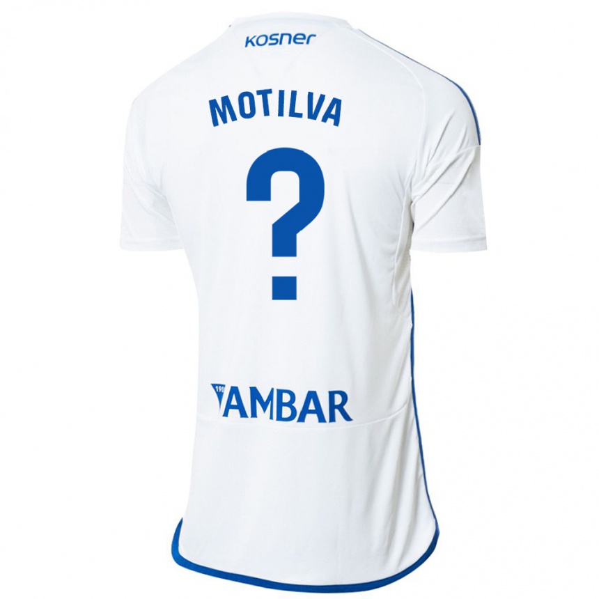 キッズフットボールエイドリアン・モティルバ#0白ホームシャツ2023/24ジャージーユニフォーム