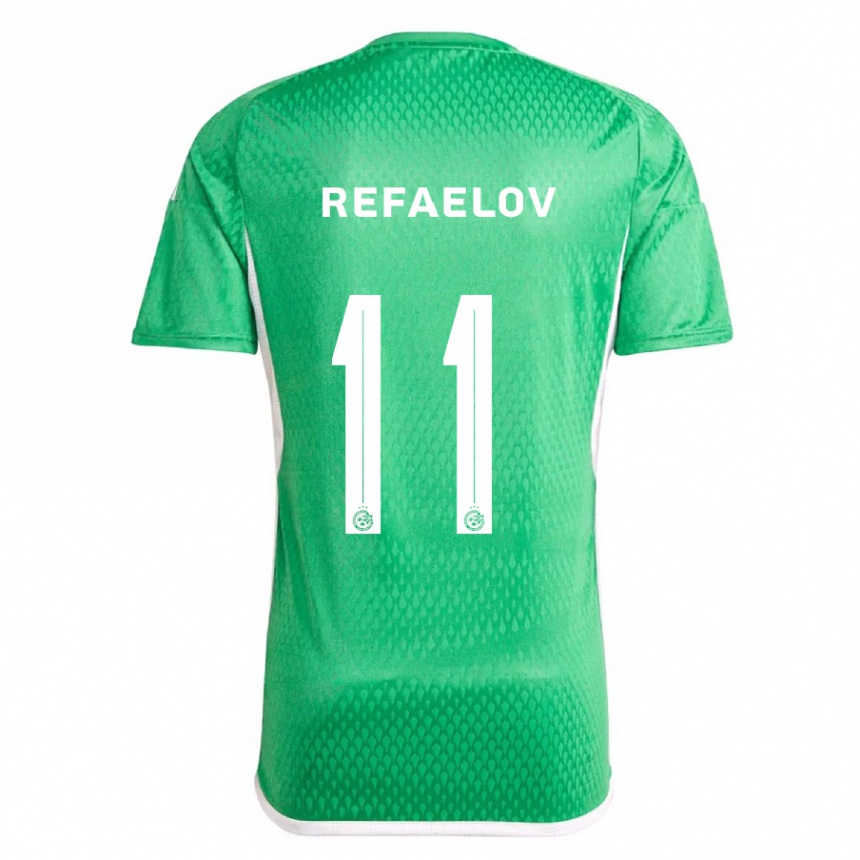 キッズフットボールリオル・ラファエロフ#11白青ホームシャツ2023/24ジャージーユニフォーム