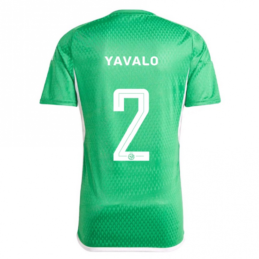 キッズフットボールガッチャオ・ヤワロ#2白青ホームシャツ2023/24ジャージーユニフォーム