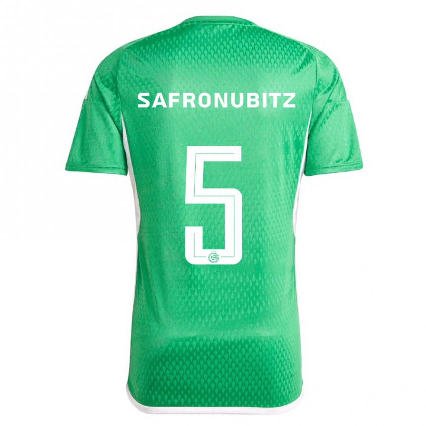 キッズフットボールそしてサフロヌビッツ#5白青ホームシャツ2023/24ジャージーユニフォーム