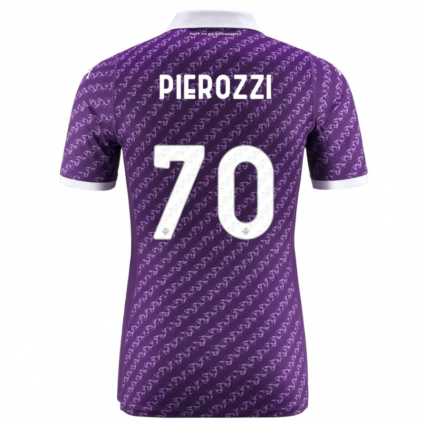 キッズフットボールニッコロ・ピロッツィ#70バイオレットホームシャツ2023/24ジャージーユニフォーム