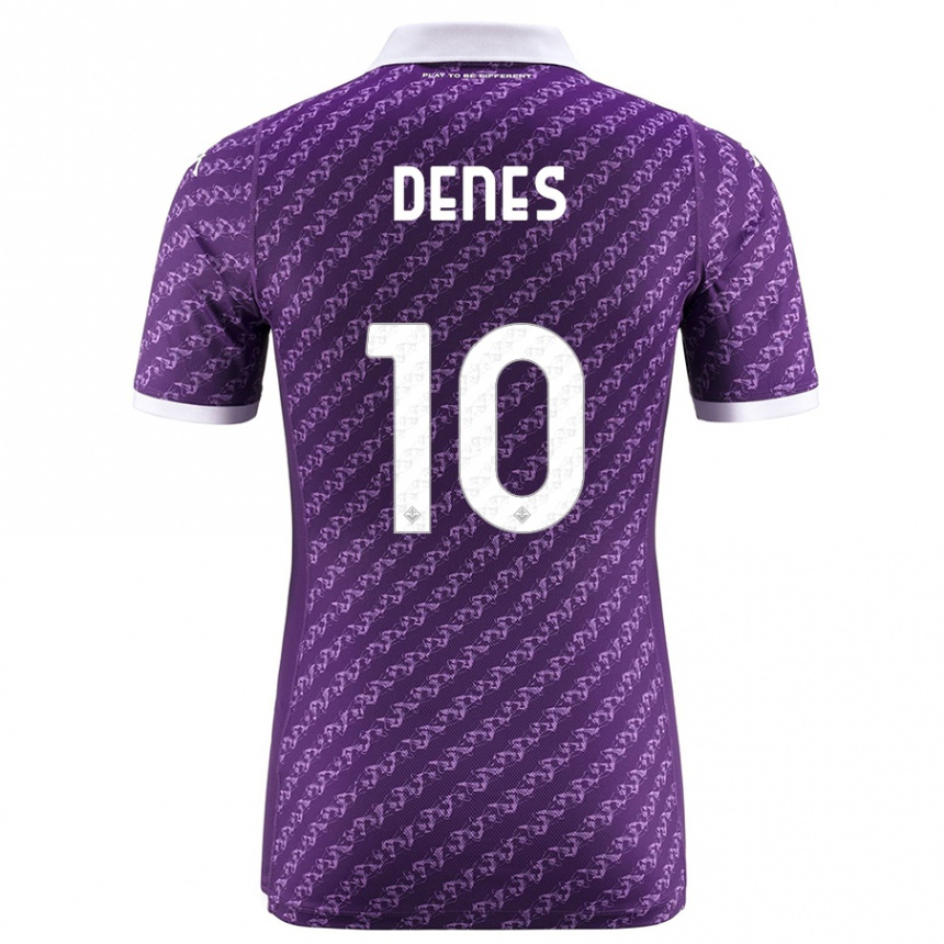 キッズフットボールアドリアン・デーネシュ#10バイオレットホームシャツ2023/24ジャージーユニフォーム