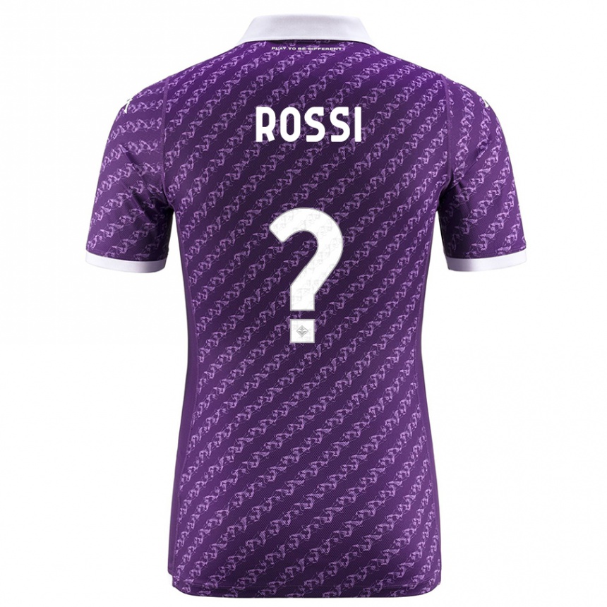 キッズフットボールアレッサンドロ・ロッシ#0バイオレットホームシャツ2023/24ジャージーユニフォーム