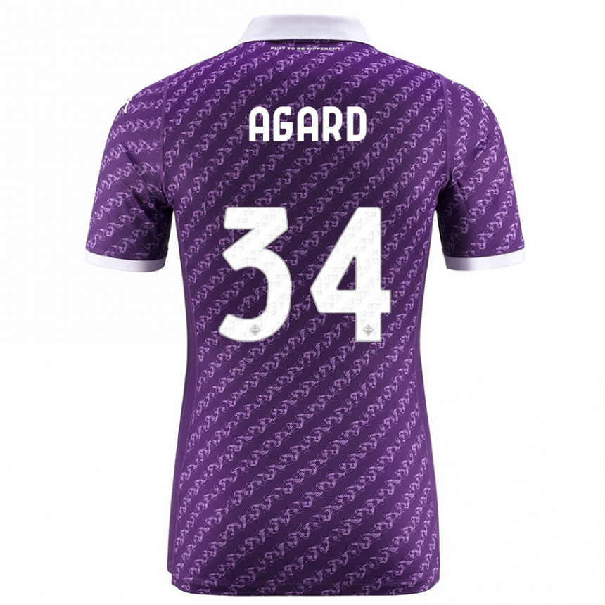 キッズフットボールローラ・アガード#34バイオレットホームシャツ2023/24ジャージーユニフォーム