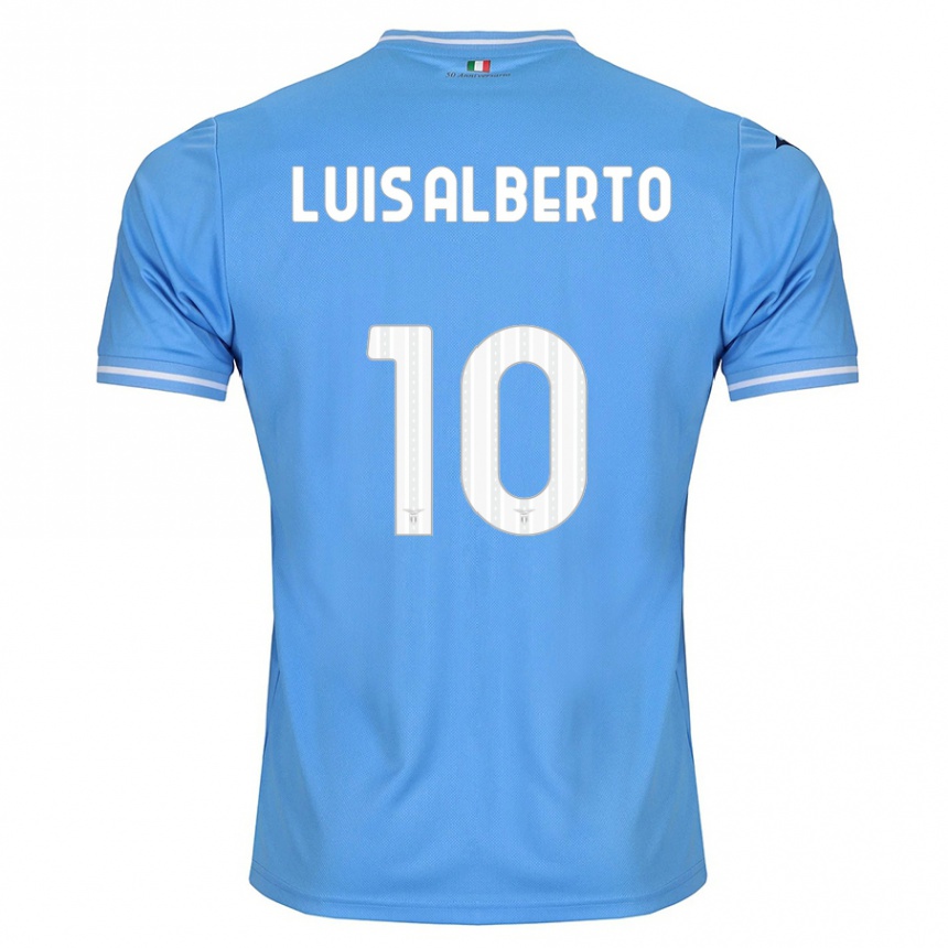 キッズフットボールルイス・アルベルト#10青ホームシャツ2023/24ジャージーユニフォーム
