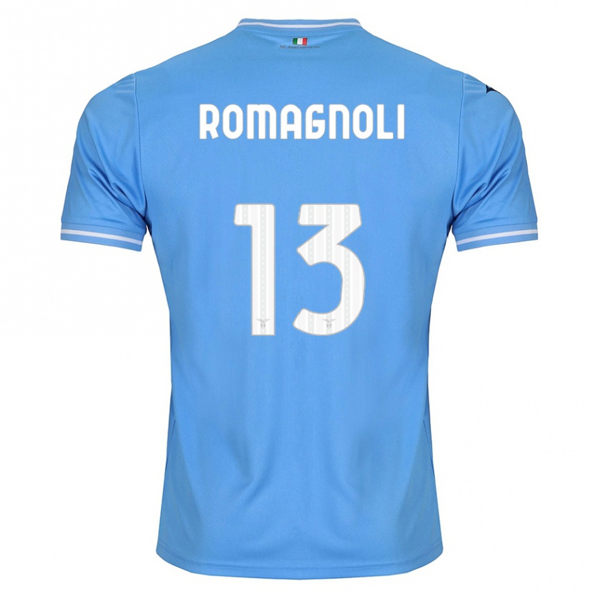 キッズフットボールアレッシオ・ロマニョーリ#13青ホームシャツ2023/24ジャージーユニフォーム